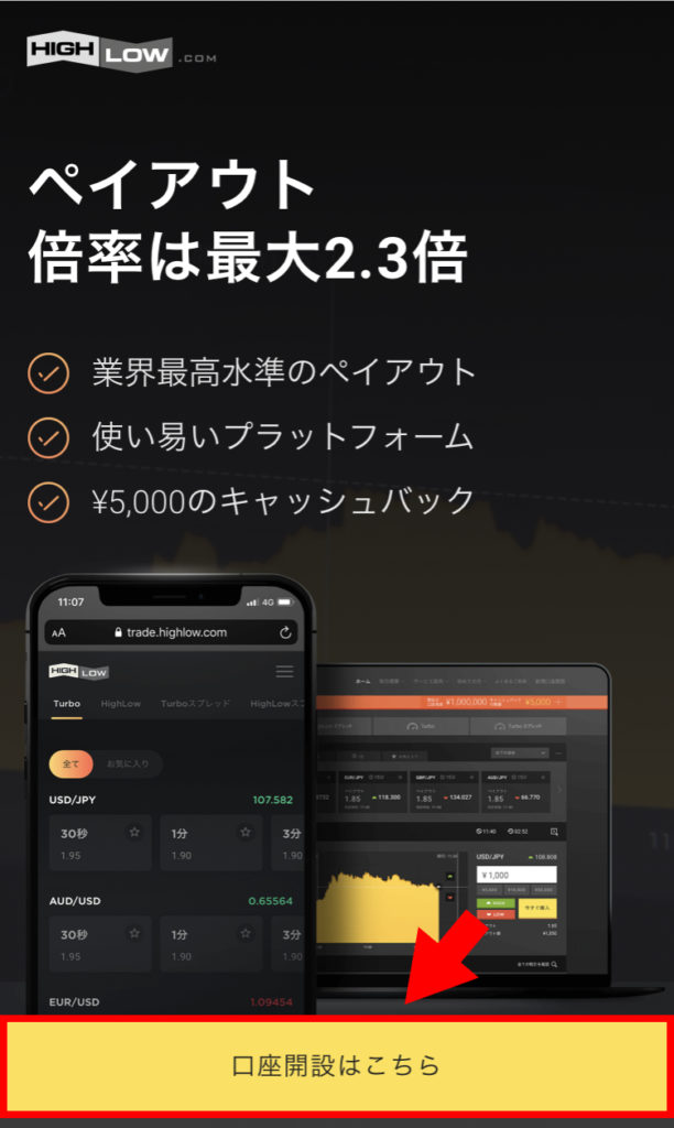 ハイロー 口座 設定 やり方 ビデオ ニュース